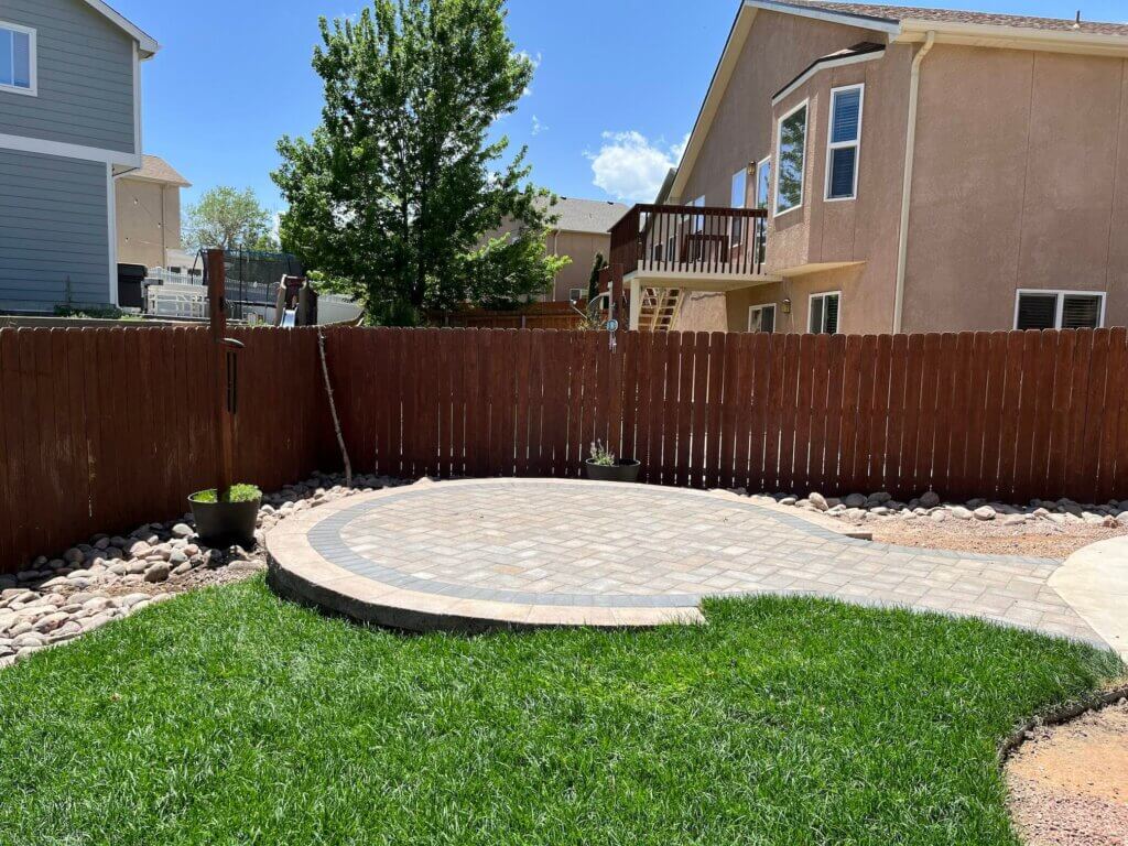 backyard circular patio