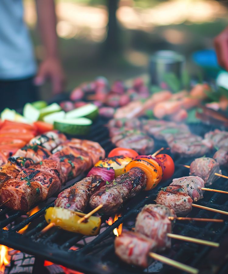 outdoor kitchen grilling