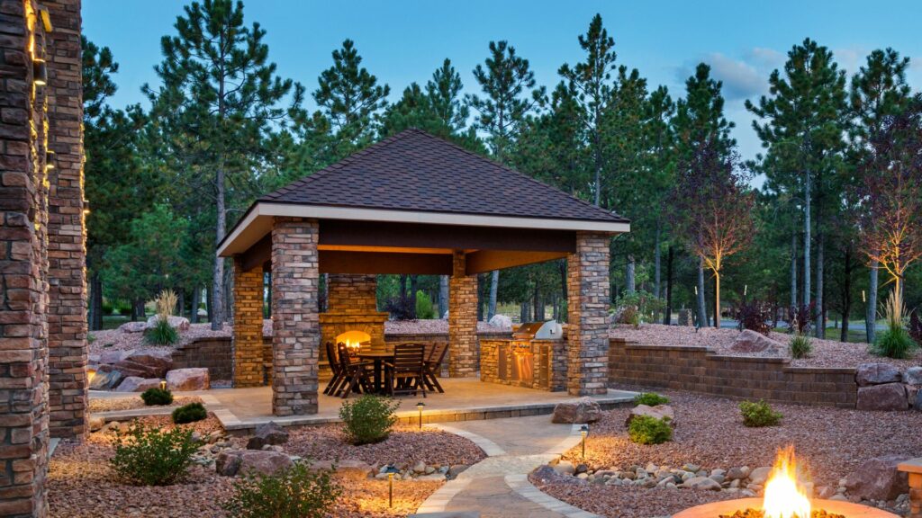 stone gazebo